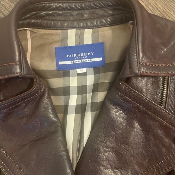 Burberry limited edition leather jacket lambskin size 2-4 biker - Picture 7 of 9